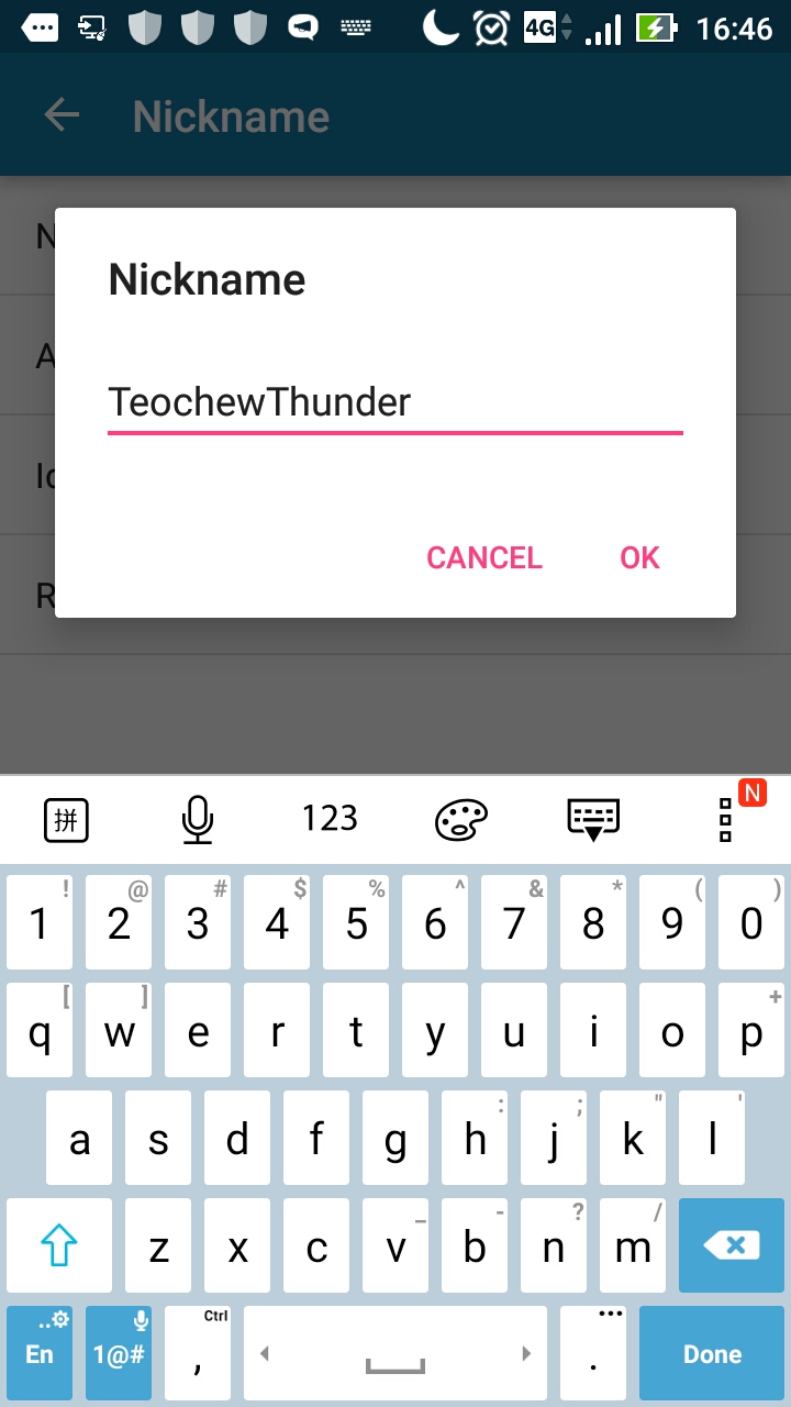 On-screen keyboard