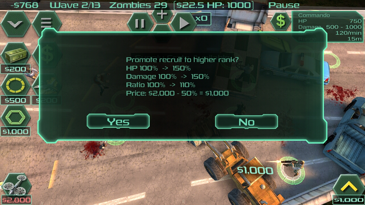 Promote a unit for better stats...