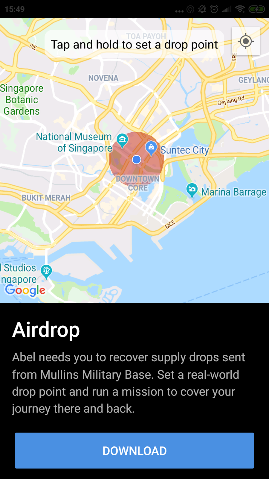 Airdrop mini-game.