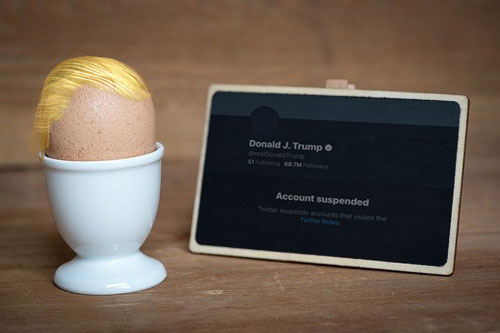 Trump banned for egging people on?