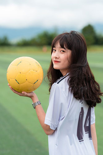 Women in soccer.