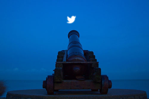 Loose cannon on Twitter.