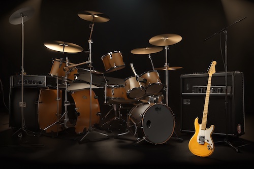A full rock band setup.