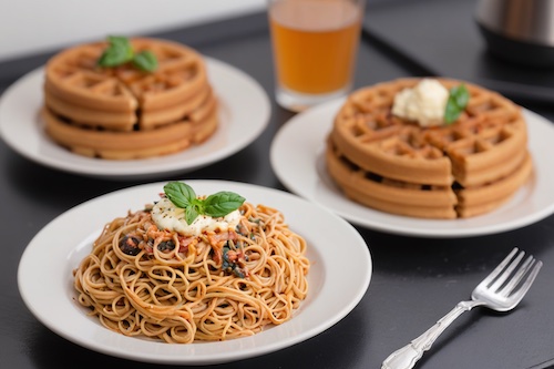 Spaghetti and waffles!