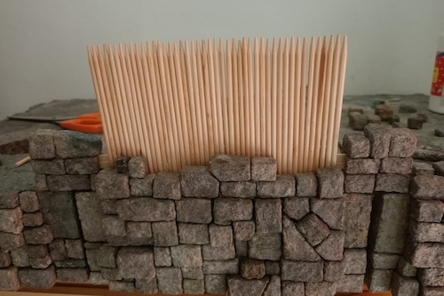A pointed stick fence...