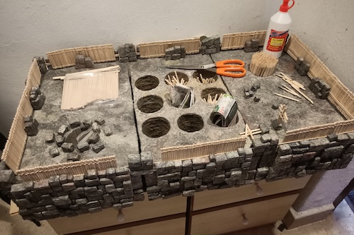 The completed fence.