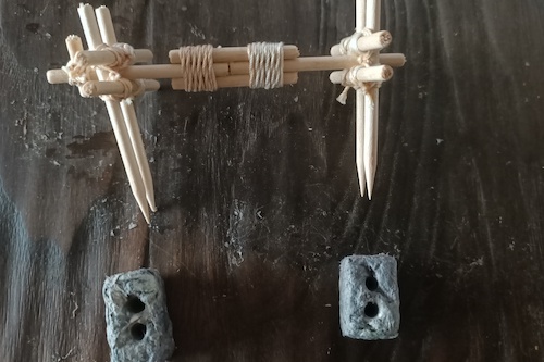 Bases for the winch.