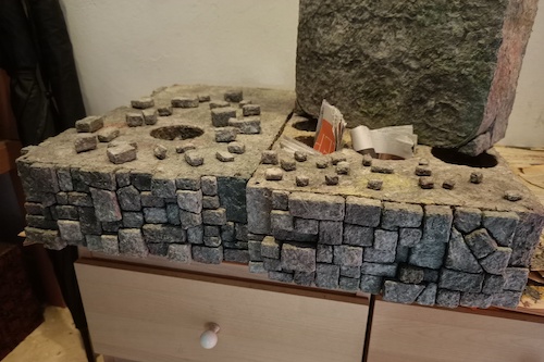 Three large slabs.