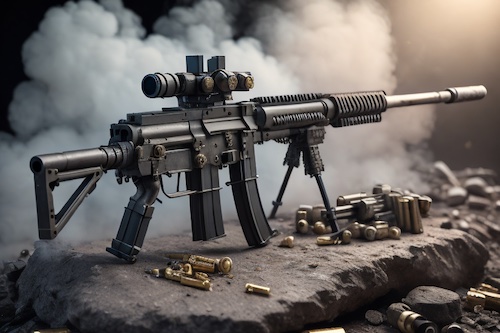 Like bullets from a machine gun.