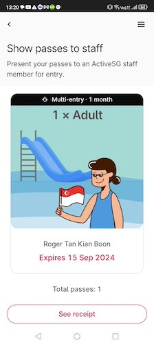 Animated swim pass.