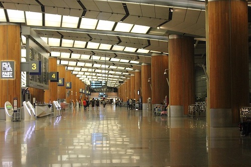 Changi Airport was unusually quiet.