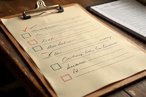 Laundry list of requirements.